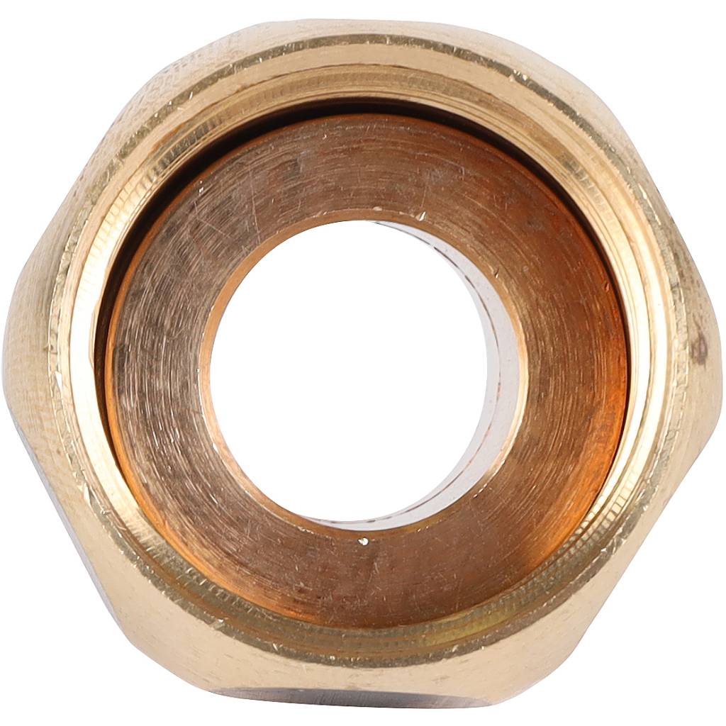 Муфта (американка) 15x3/4" (ВР) с накидной гайкой под пайку SANHA бронзовая 143591534