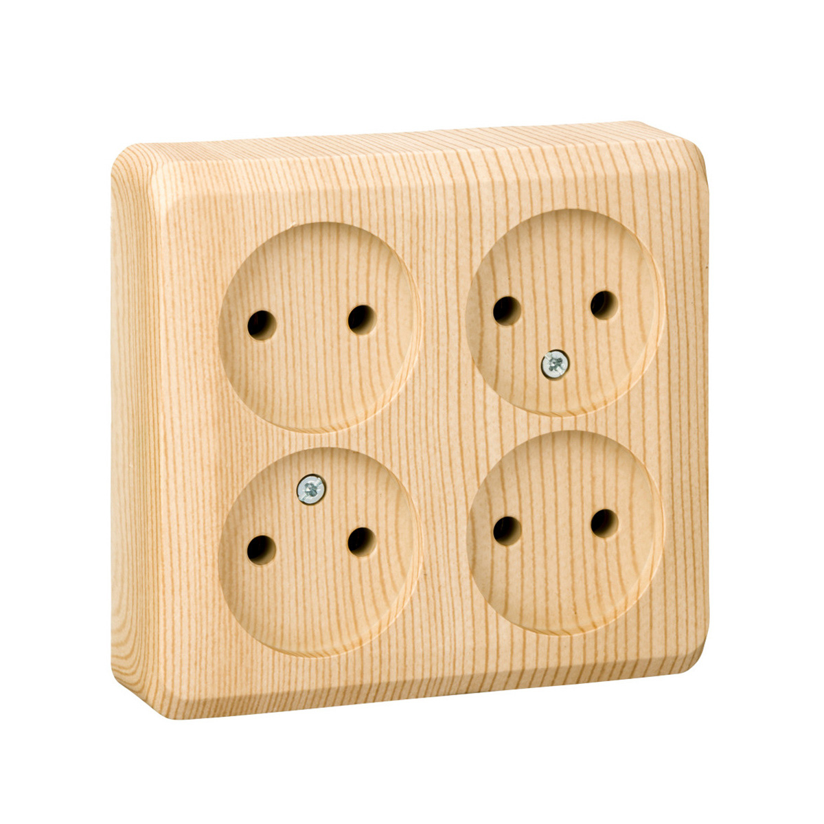 Розетка открыт. уст. "этюд" 4-х местн. 16а, сосна (1/7/84) "schneider"