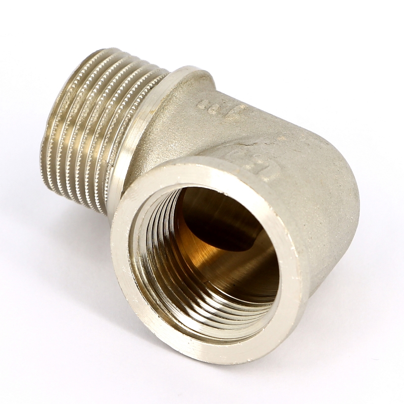 Колено резьбовое ВН 1" x 1" с упором, никель UNI-FITT