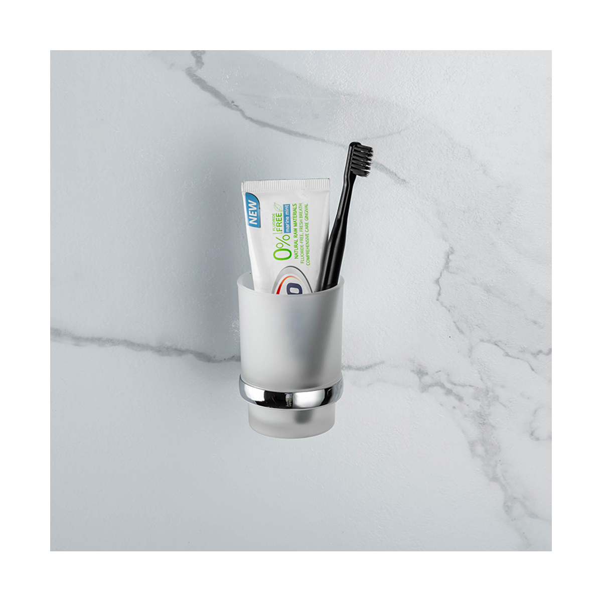 Стакан для ванной комнаты с держателем r15106 (нерж.сталь), хром (1/20/80) "frud"