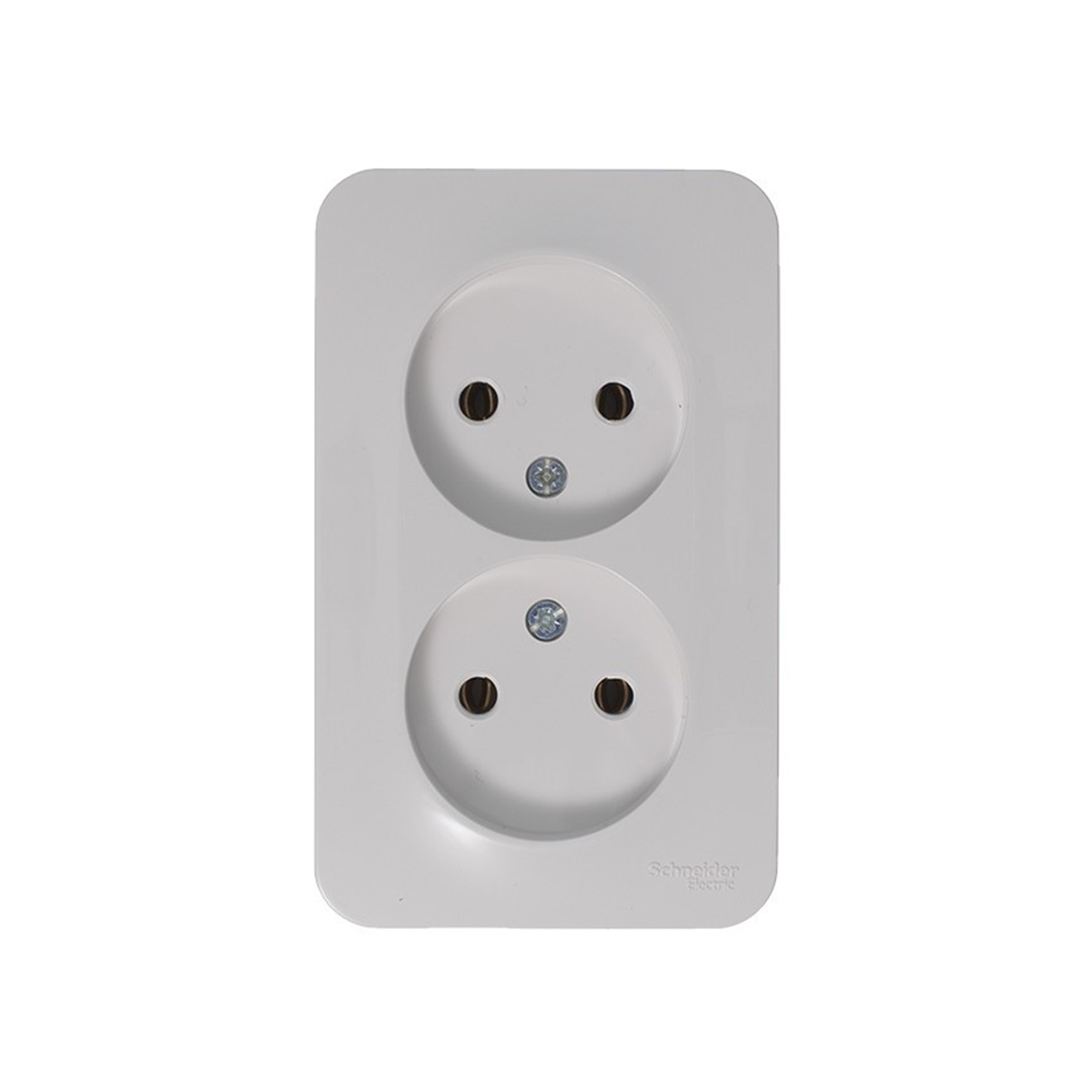 Розетка открыт. уст. "blanca" 2-х местн. 16а, белый (1/10/60) "schneider"