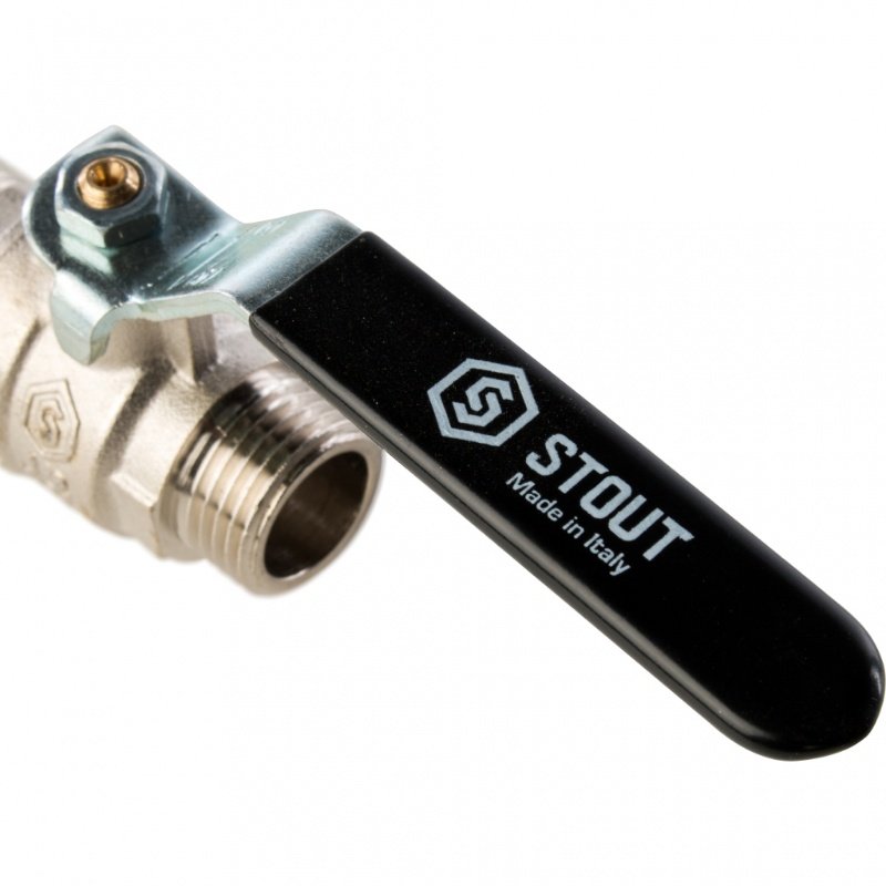 Кран шаровый STOUT НН 1/2" полнопроходной, рычаг