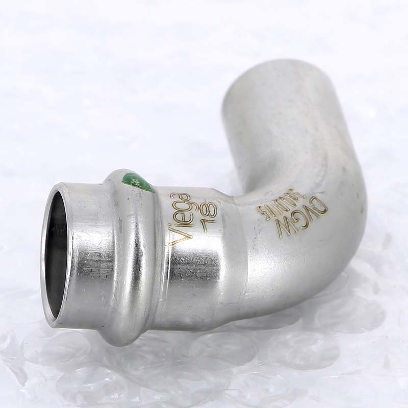 Угол-вставка пресс 45°18 нержавеющая сталь Sanpress Inox VIEGA