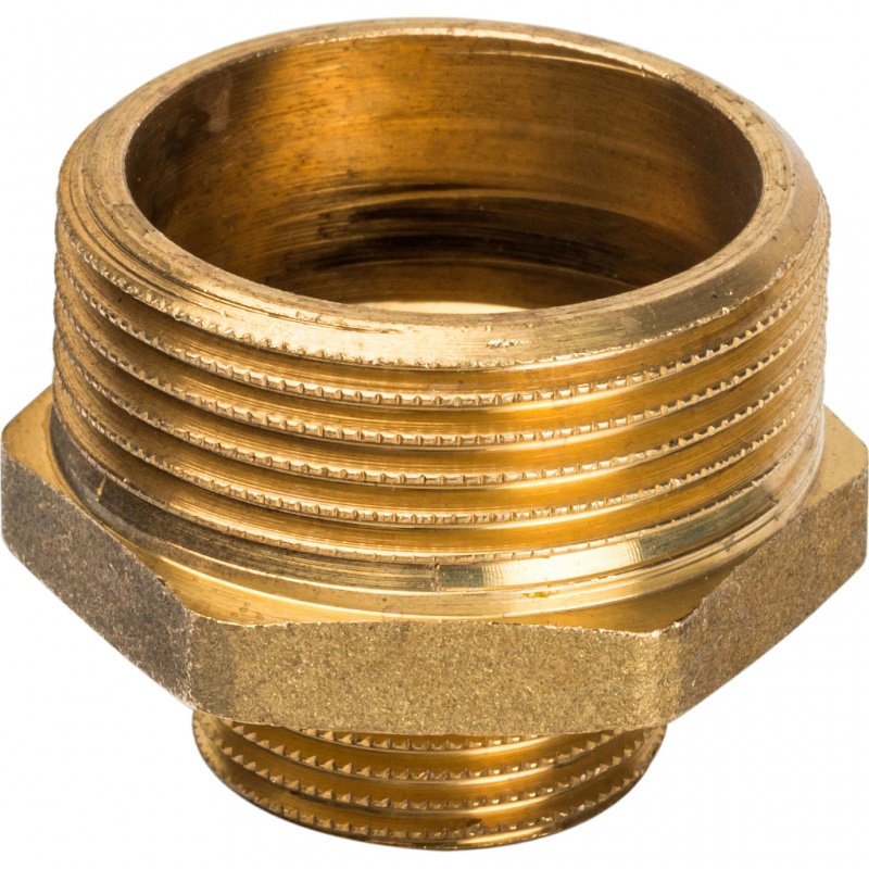 Ниппель переходной резьбовой НР 1"1/4 x 1" латунь STOUT