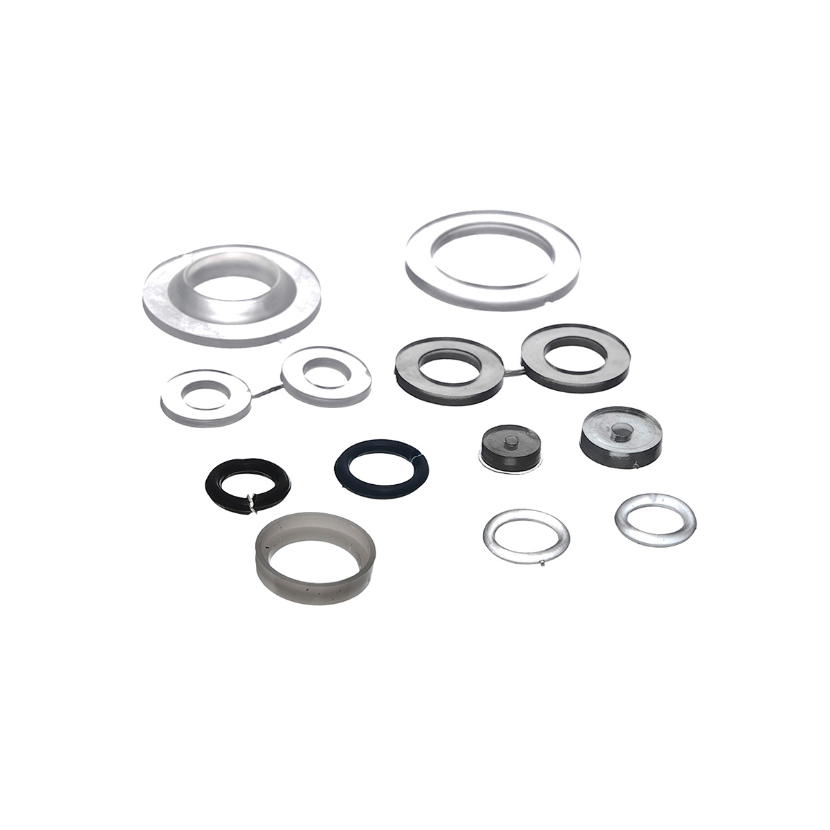 Набор прокладок для смесителя "сантехник №2" (прозрачный) (10/800) "masterprof"