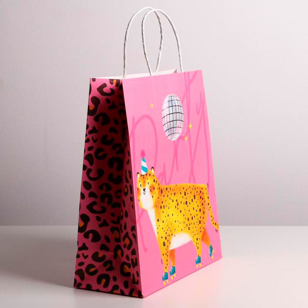 Пакет подарочный крафтовый "party" 26*30*11,5 см (1/6/240) "дарите счастье" 4783321