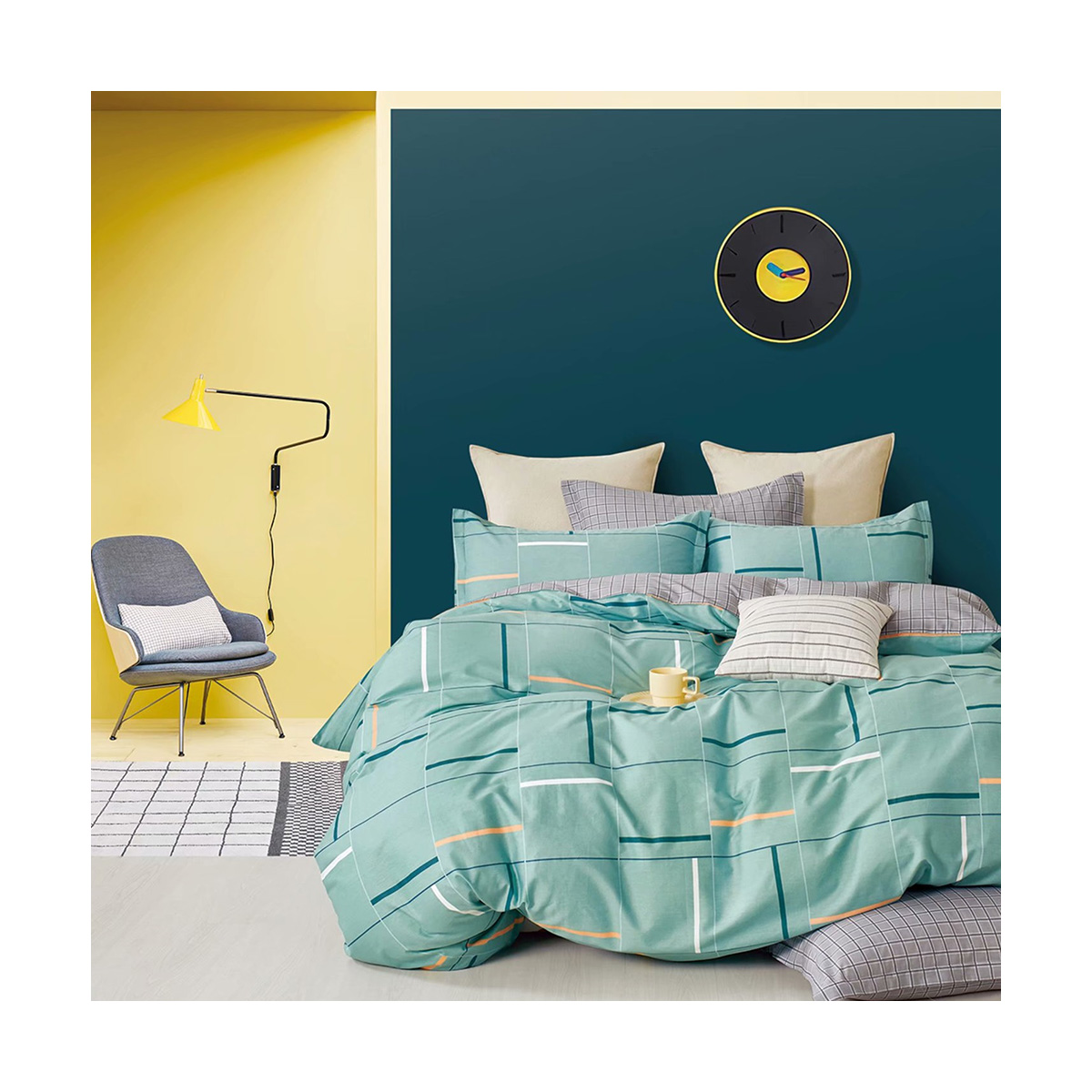 Постельное белье сатин евро 7007 (1/4) "sonnet"