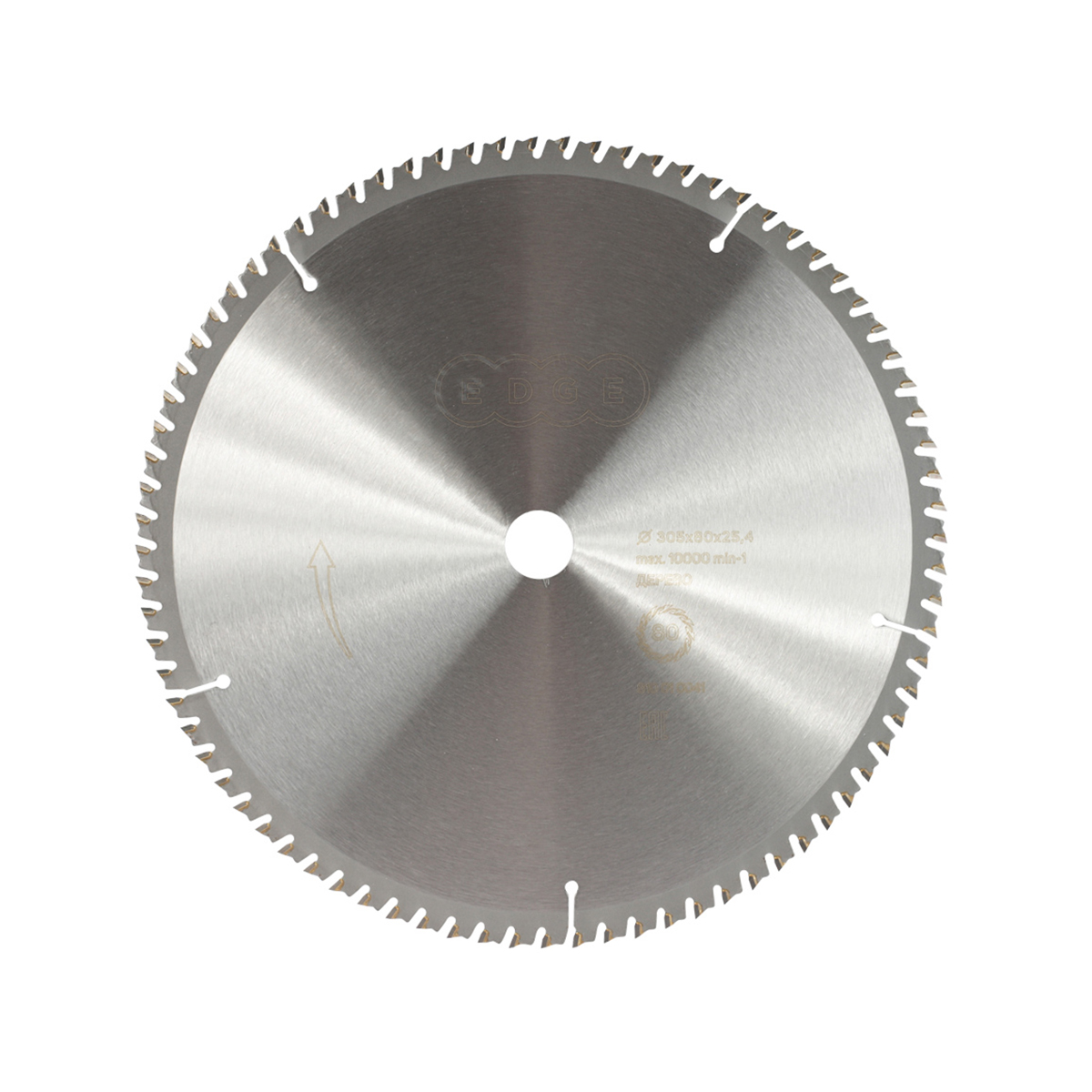 Диск пильный по дереву 305 х 25,4 мм, 80 зубьев (1) "edge by patriot" 810010041
