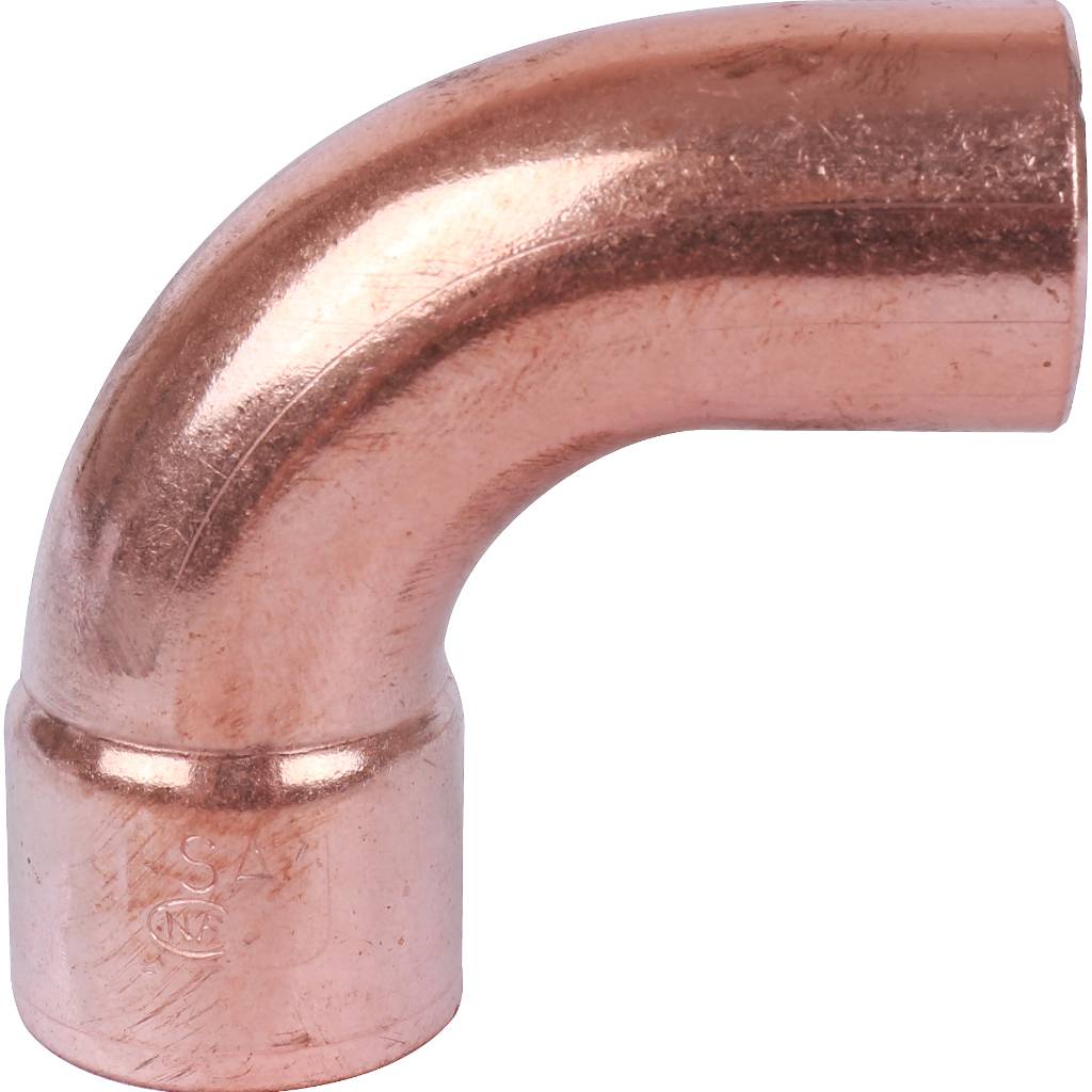 Отвод однораструбный 22 мм / 90° под пайку медный SANHA 15001A22