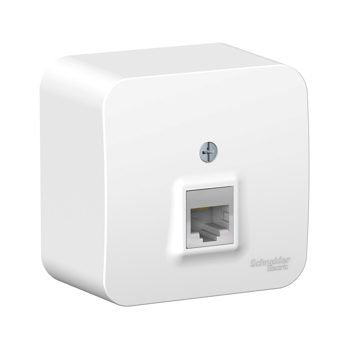 Розетка компьютерная открыт. уст. "blanca" 1 местн. rj45, белый (1/12/72) "schneider"