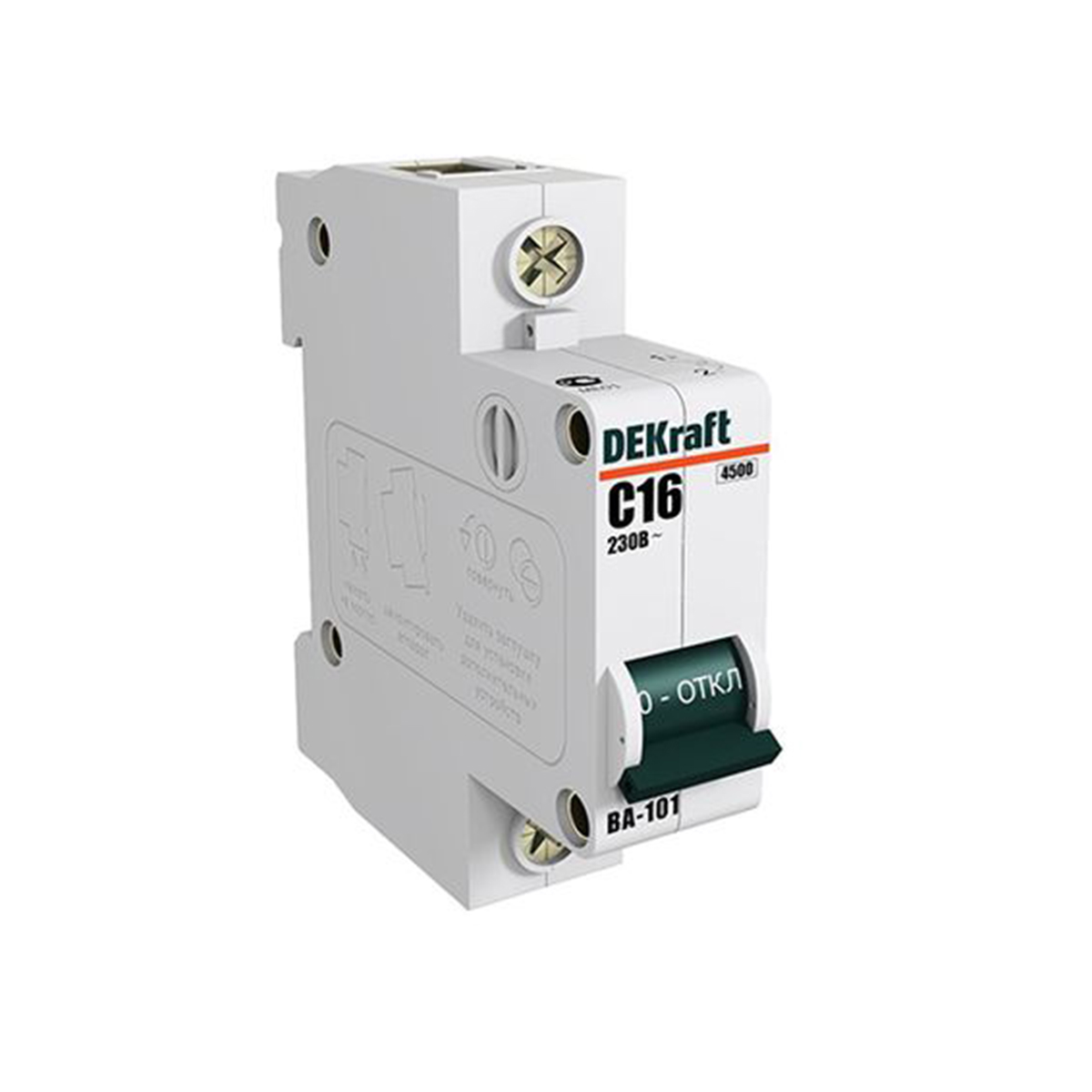 Выключатель автомат. ва-101 1р 20а 4,5ка тип с (1/12/144) "dekraft"
