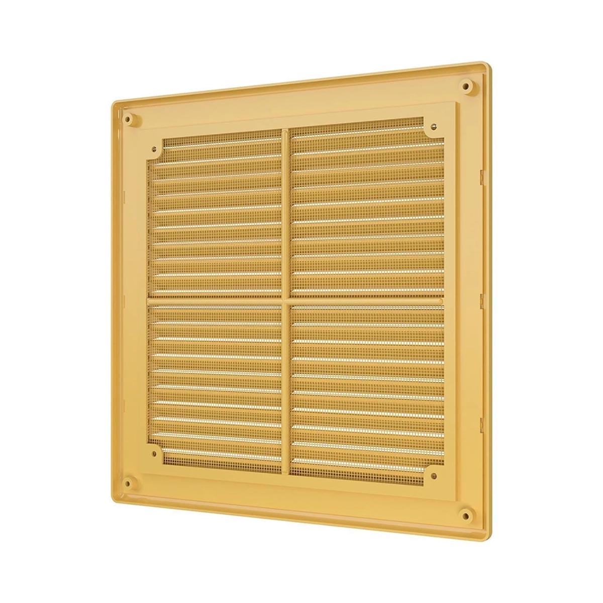 Решетка вентиляц. разъемная с сеткой 249 х 249 мм пласт. бежевая (1/40) "эра" 2525р беж