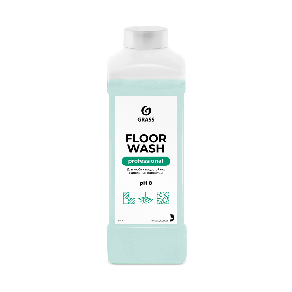 Средство для мытья полов "floor wash" 1 л (нейтральное) (1/12) "grass"
