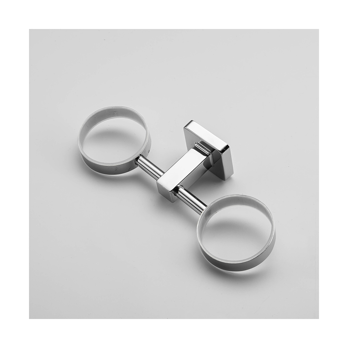 Стаканы для ванной комнаты 2 шт. с держателем r15008 (нерж.сталь), хром (1/20) "frud"