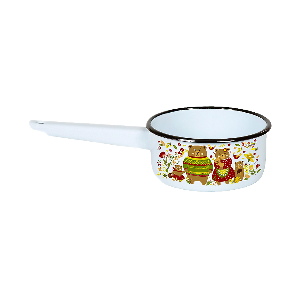 Ковш эмалиров. декор. 1 л (1/12) "стальэмаль"  1с22с