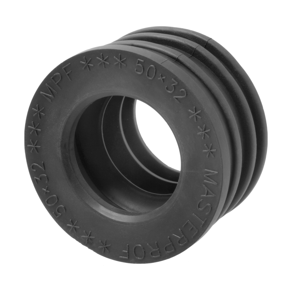 Манжета для канализации d=50 х 32 мм (черная) (20/300) "masterprof"