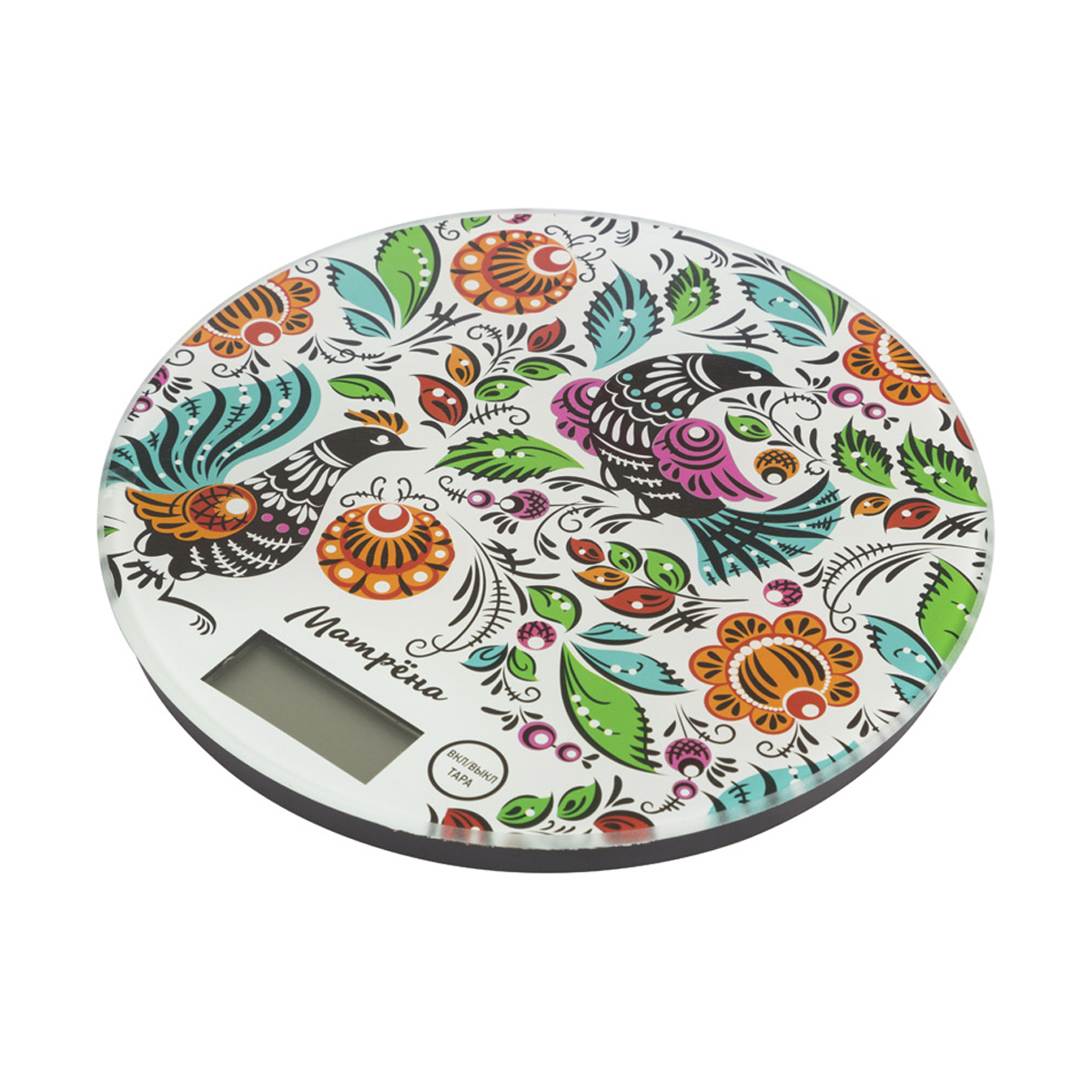Весы кухонные электронные "матрёна" ma-197 до 7 кг (городецкая роспись) (1/20)