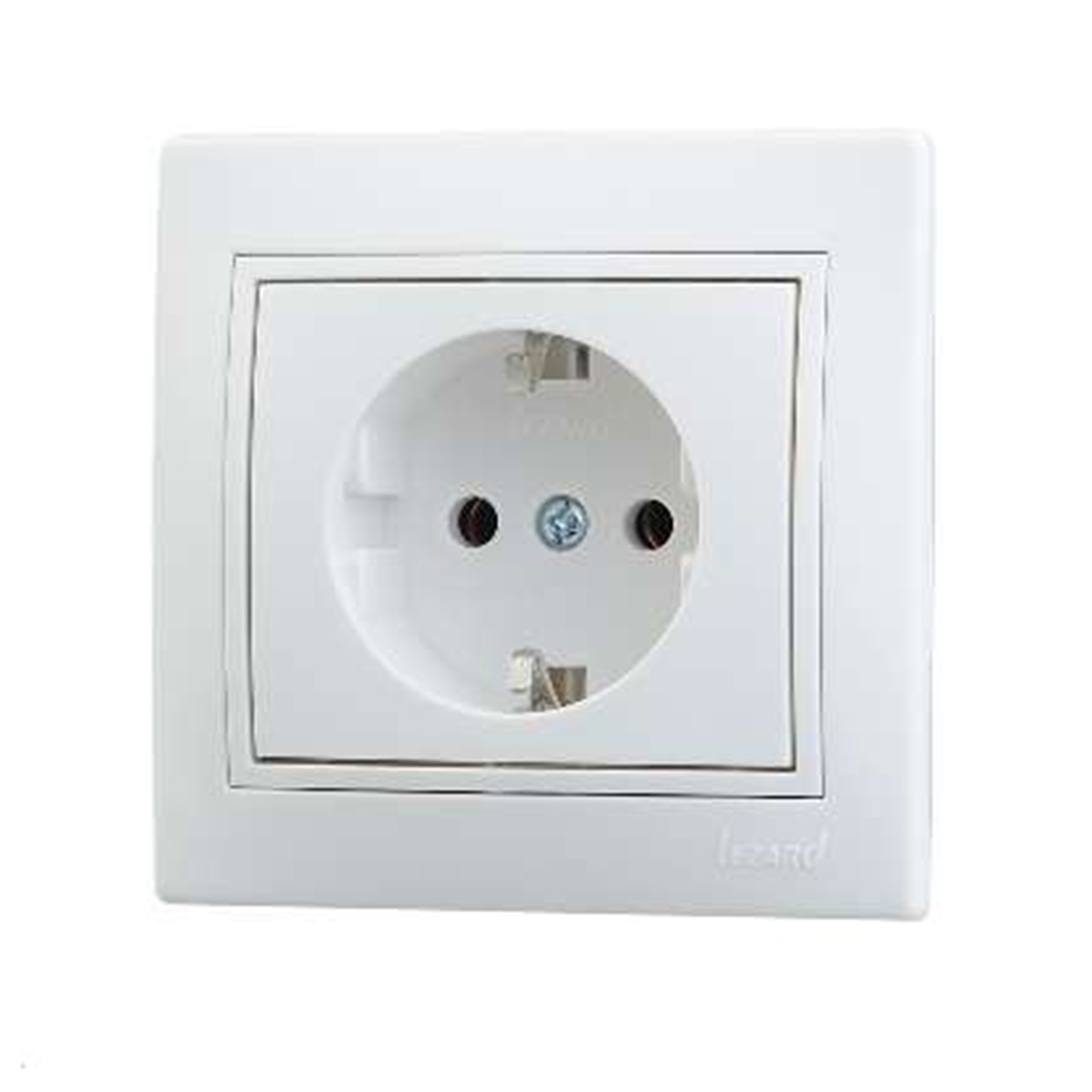 Розетка "mira" 1 местн. с заземл. (керамика) белый (1/10/120) "lezard" 701-0202-122