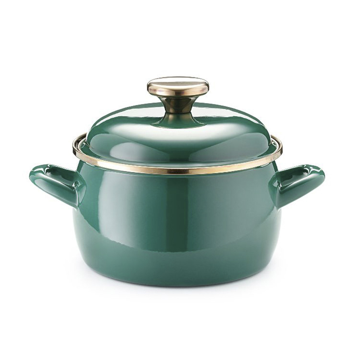 Кастрюля эмалиров. "solo" 3,3 л, 18 см металл. крышка (1/6) "metrot"