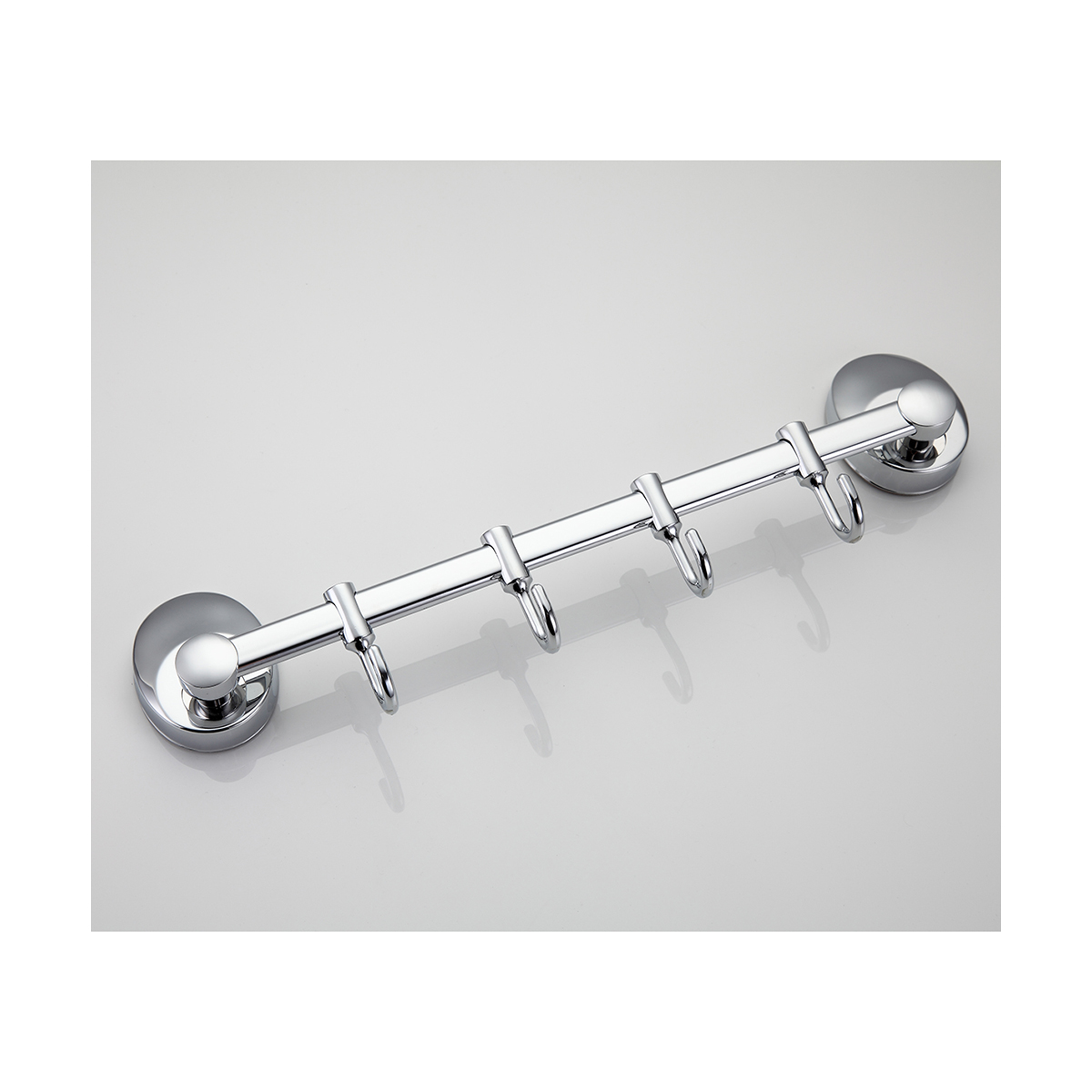 Крючок-вешалка на планке (4 крючка) f1615-4, хром (1/20/80) "frap"