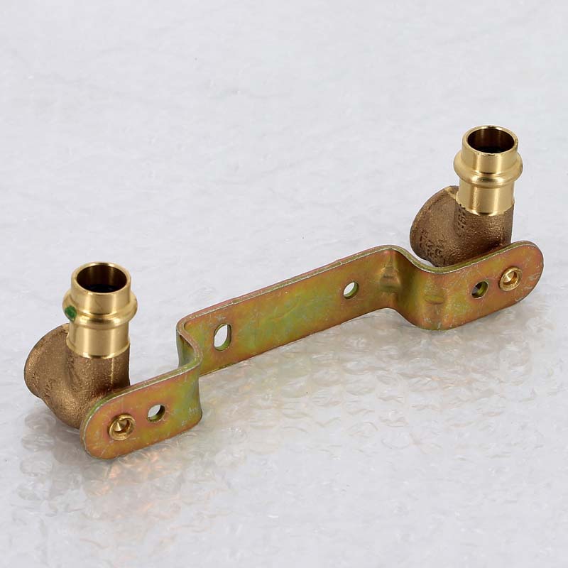 Водорозетка двойная на рельефной планке 15х1/2"х150 пресс Sanpress VIEGA