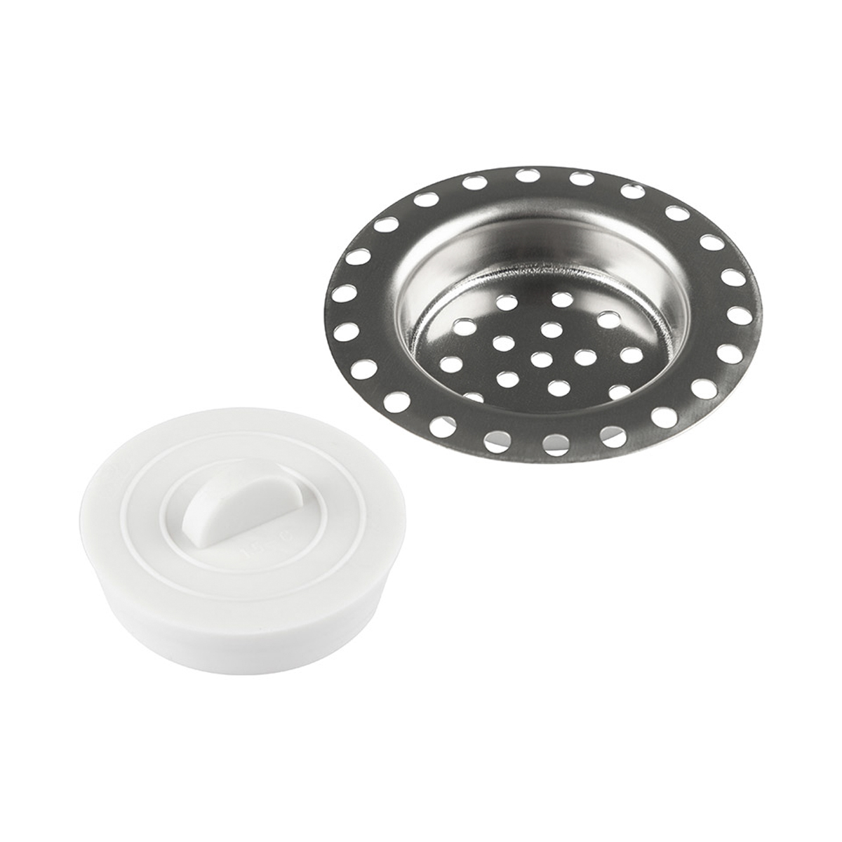 Ситечко в раковину нерж. d=6,2 см + пробка (1/12/144) "рыжий кот" ss-04