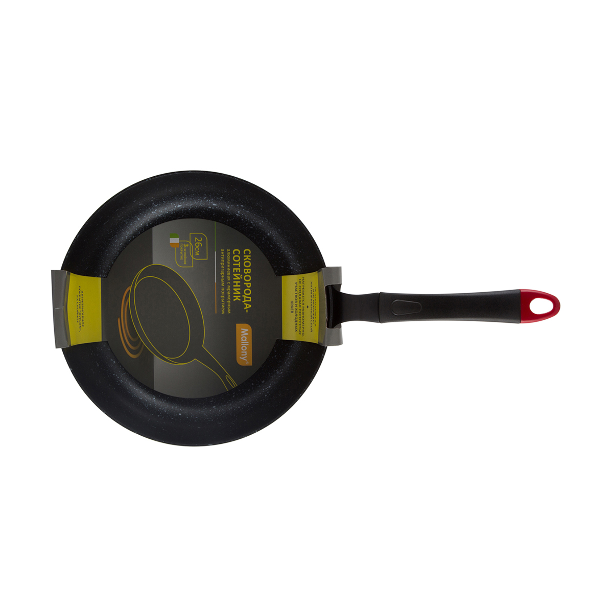 Сковорода-сотейник антипригарн. "forza" 26 см (1/10) "mallony" msp-26