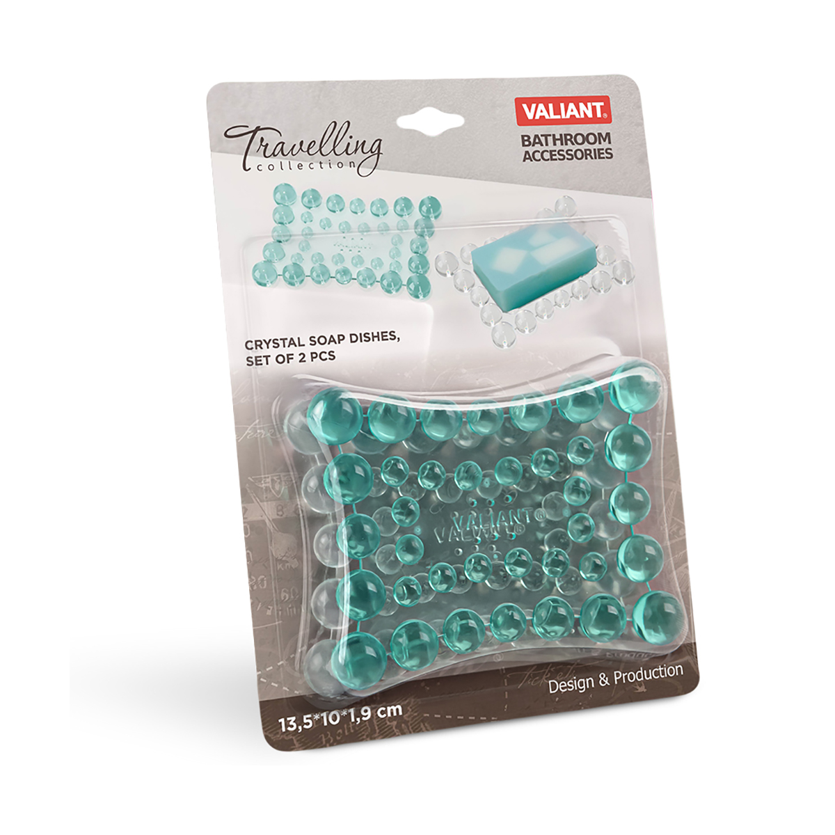 Мыльницы "travelling" набор 2 шт. (1/96) "valiant" tc-v-sds