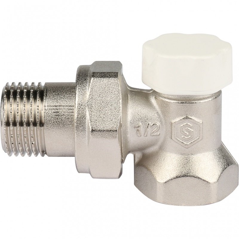 Клапан запорно-балансировочный 1/2" угловой ВН STOUT