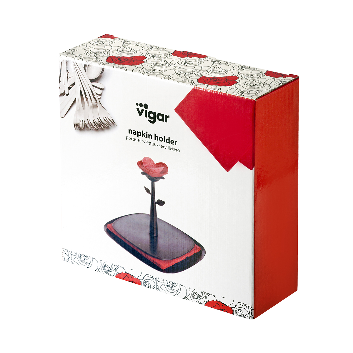 Салфетница "rose" черная (1/4) "vigar" 5329