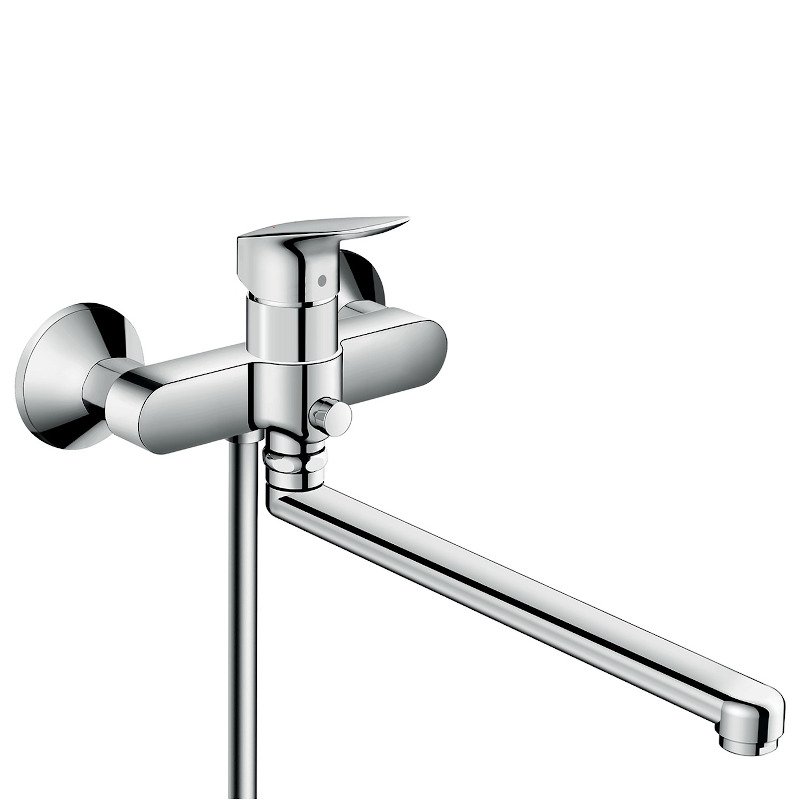 Смеситель для ванны HansGrohe HG Logis длинный излив