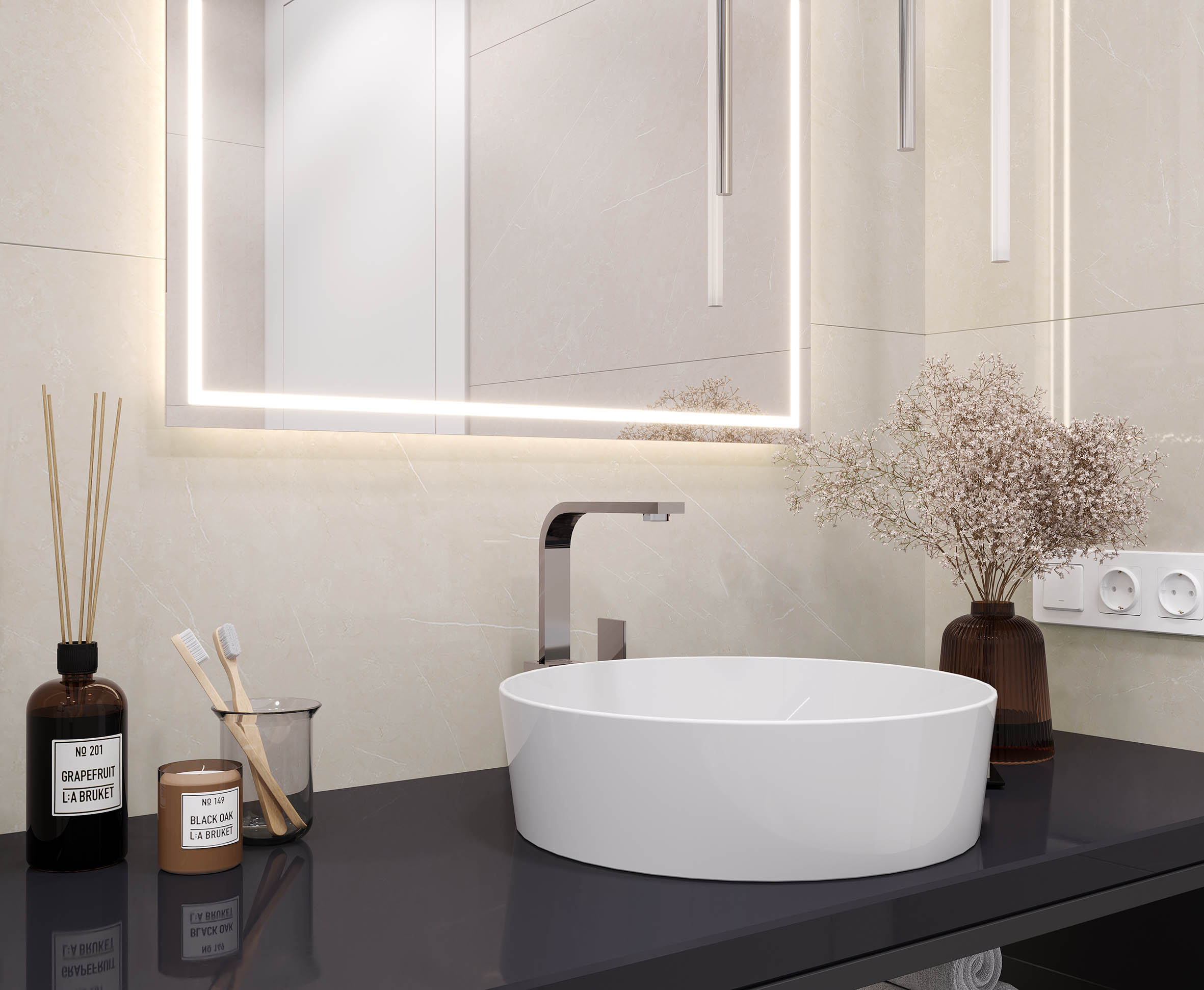 French crema керамогранит кремовый полированный 60x120