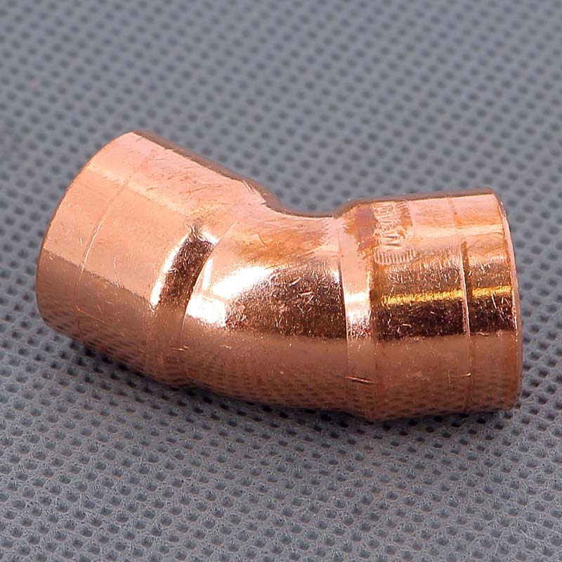 Угол двухраструбный 45° VIEGA пайка 18 мм медный