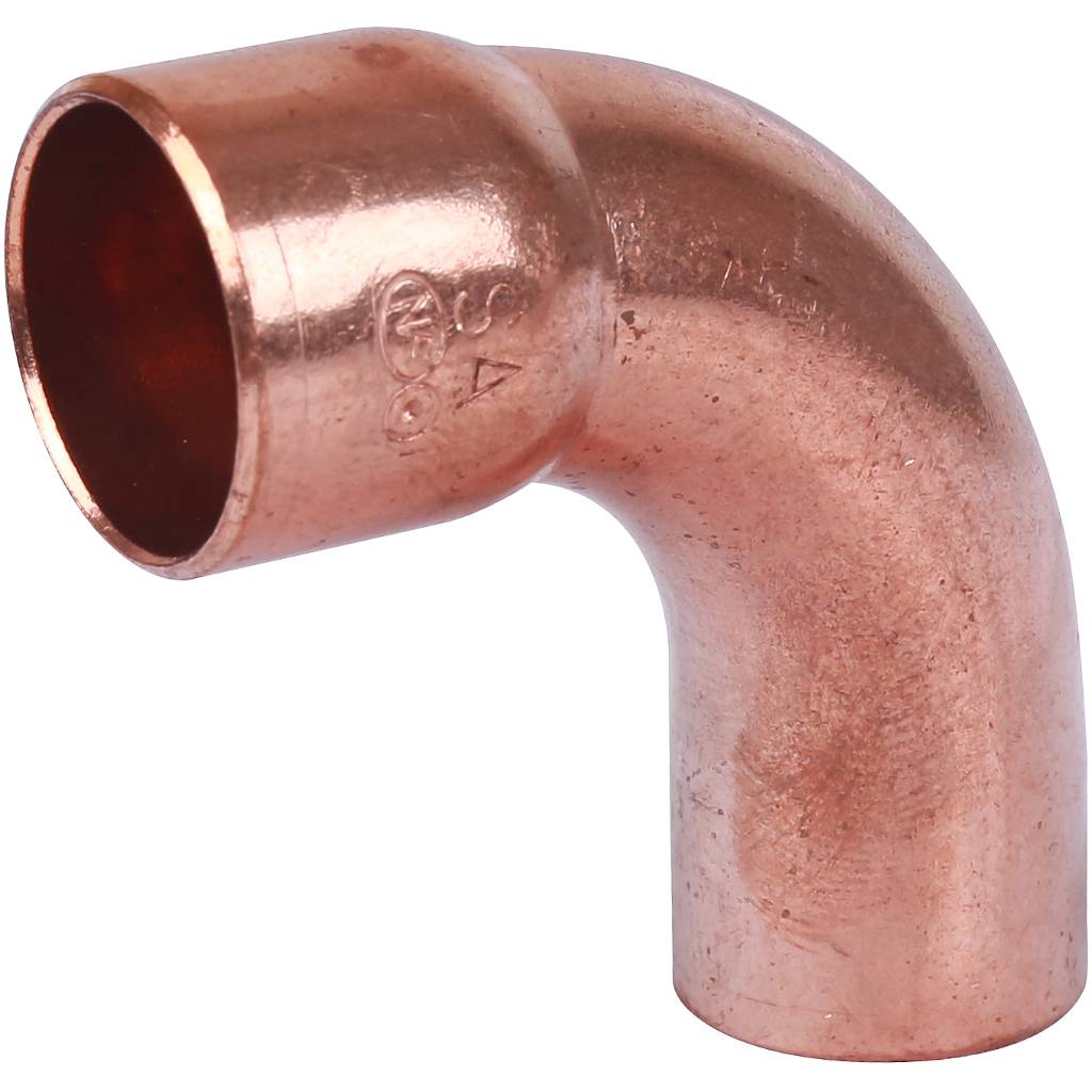 Отвод однораструбный 18 мм / 90° под пайку медный SANHA 15001A18