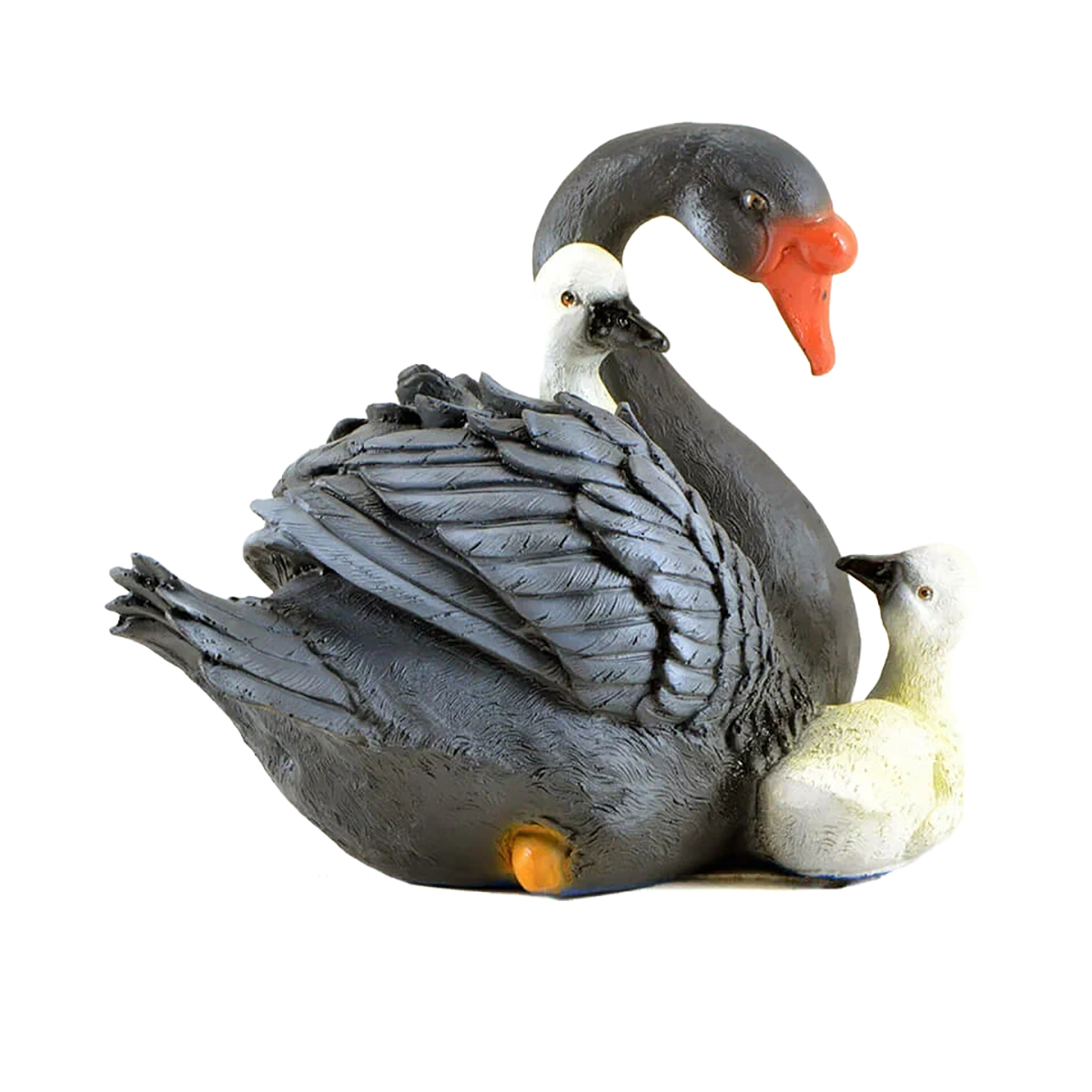 Фигурка садовая "лебедушка с лебедятами" (1/8) "сказка" jng396