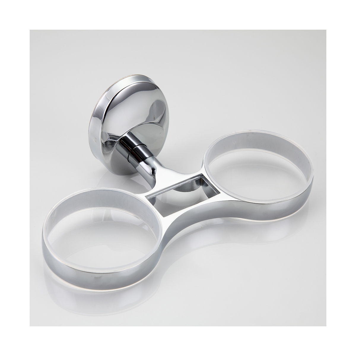 Стаканы для ванной комнаты 2 шт. с держателем f1608, хром (1/10/40) "frap"