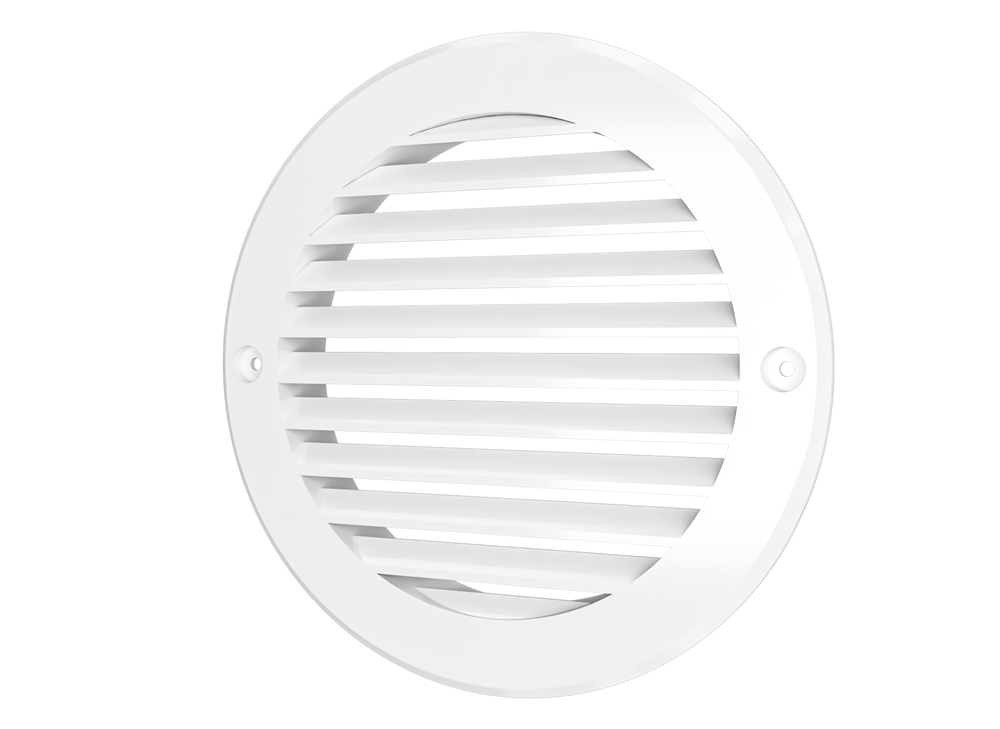 Решетка вентиляц. круглая d 125 мм с фланцем пласт. (1/40) "эра"  12рк