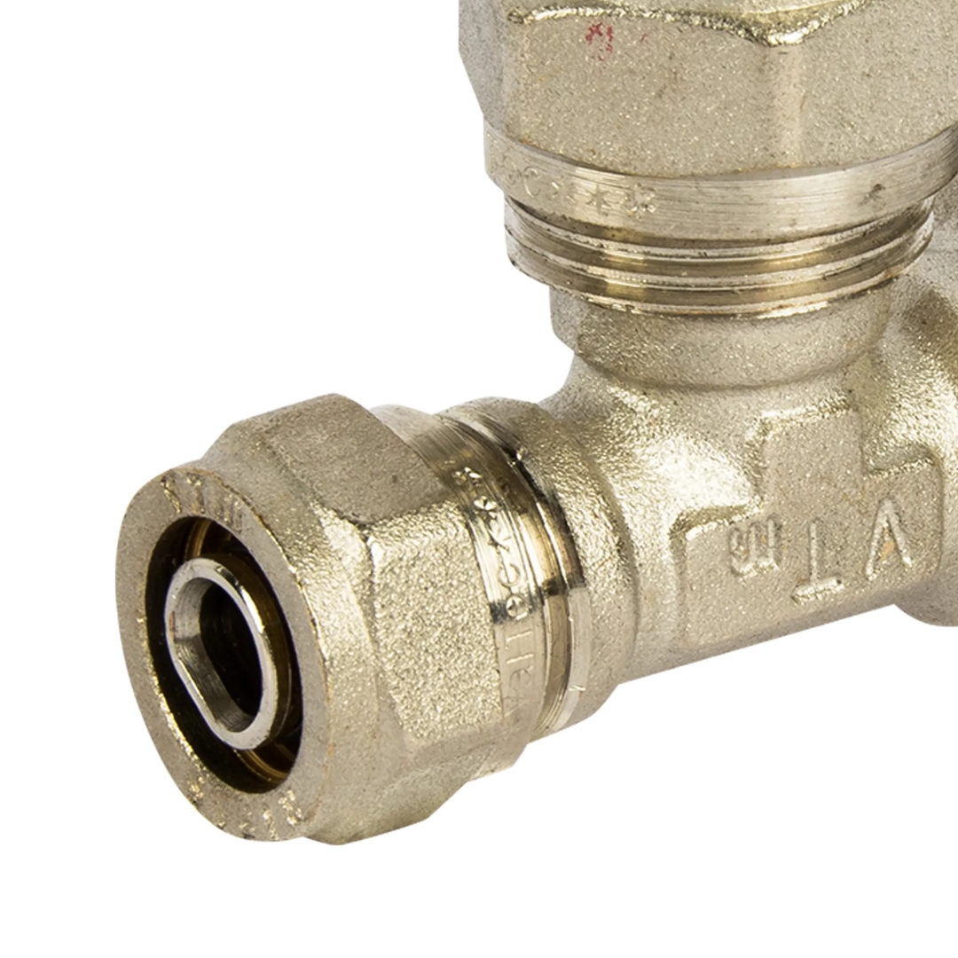 Тройник обжимной для металлополимерных труб 26 х 20 х 16 мм VALTEC