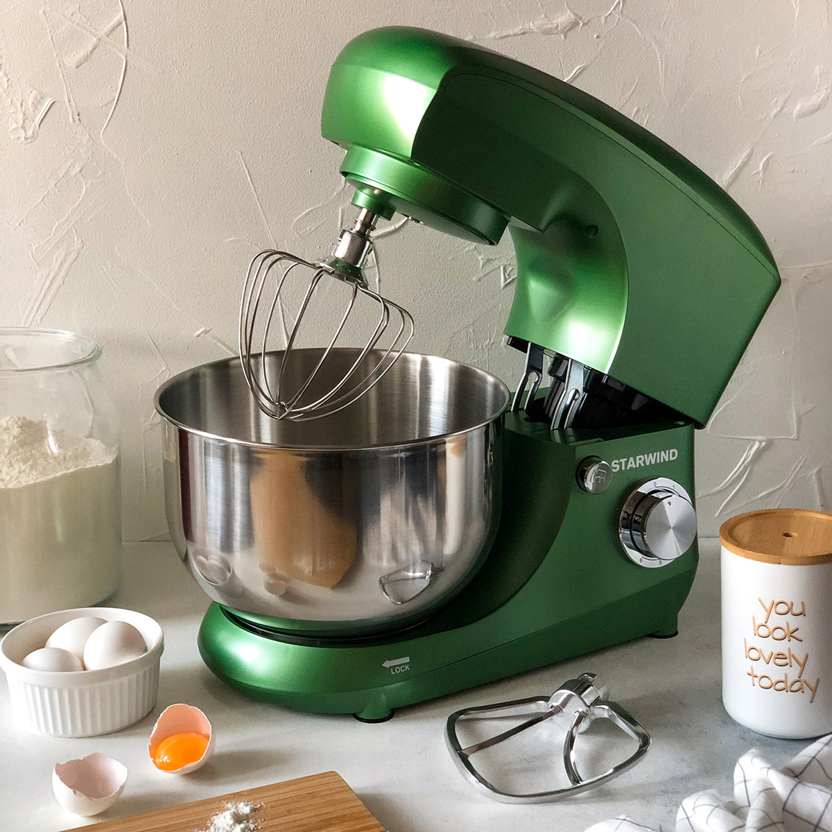 Миксер планетарный spm5185  6 скоростей, 1000 вт (1) "starwind"