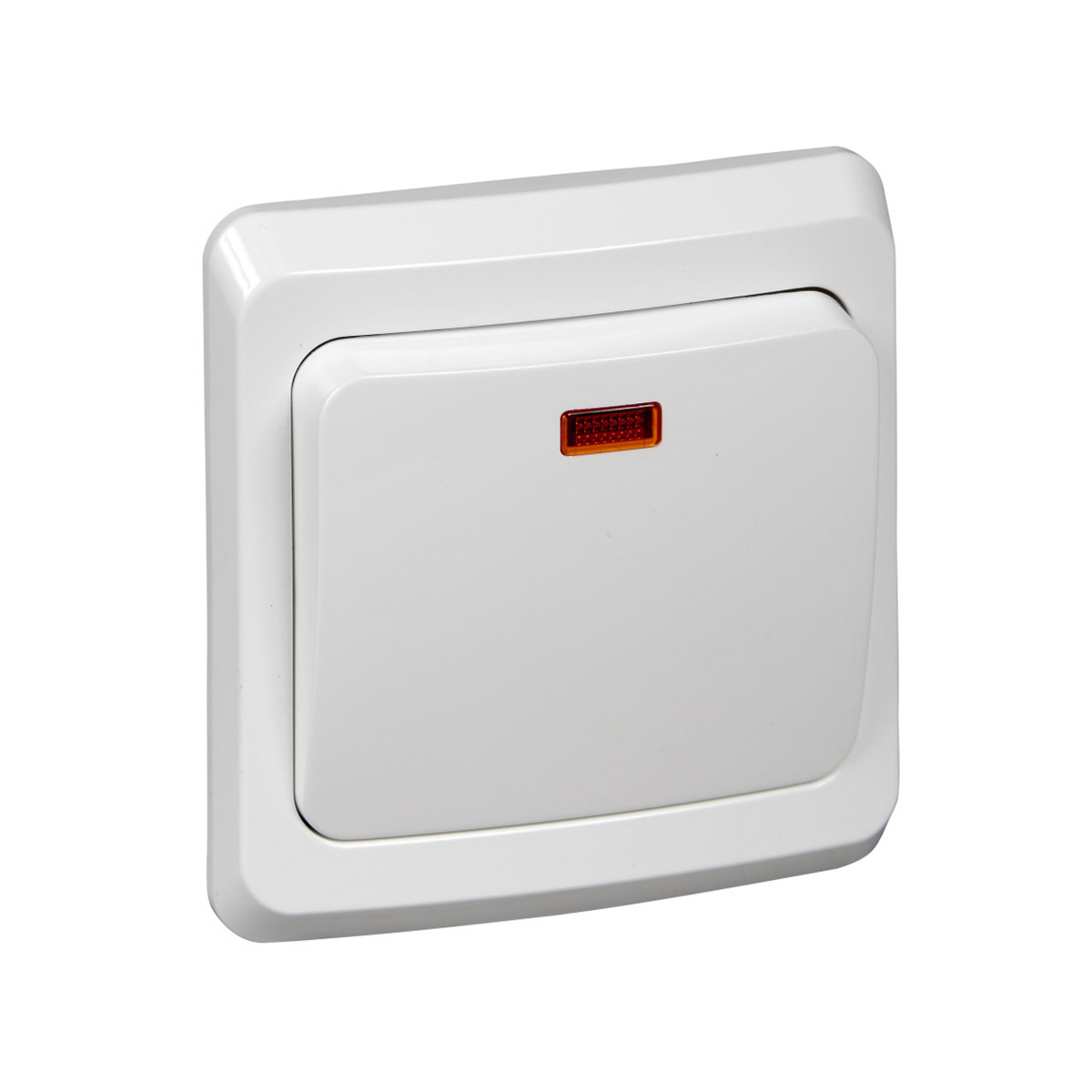 Выключатель "этюд" 1 кл. с индикатором 10а, белый (1/20/120) "schneider"