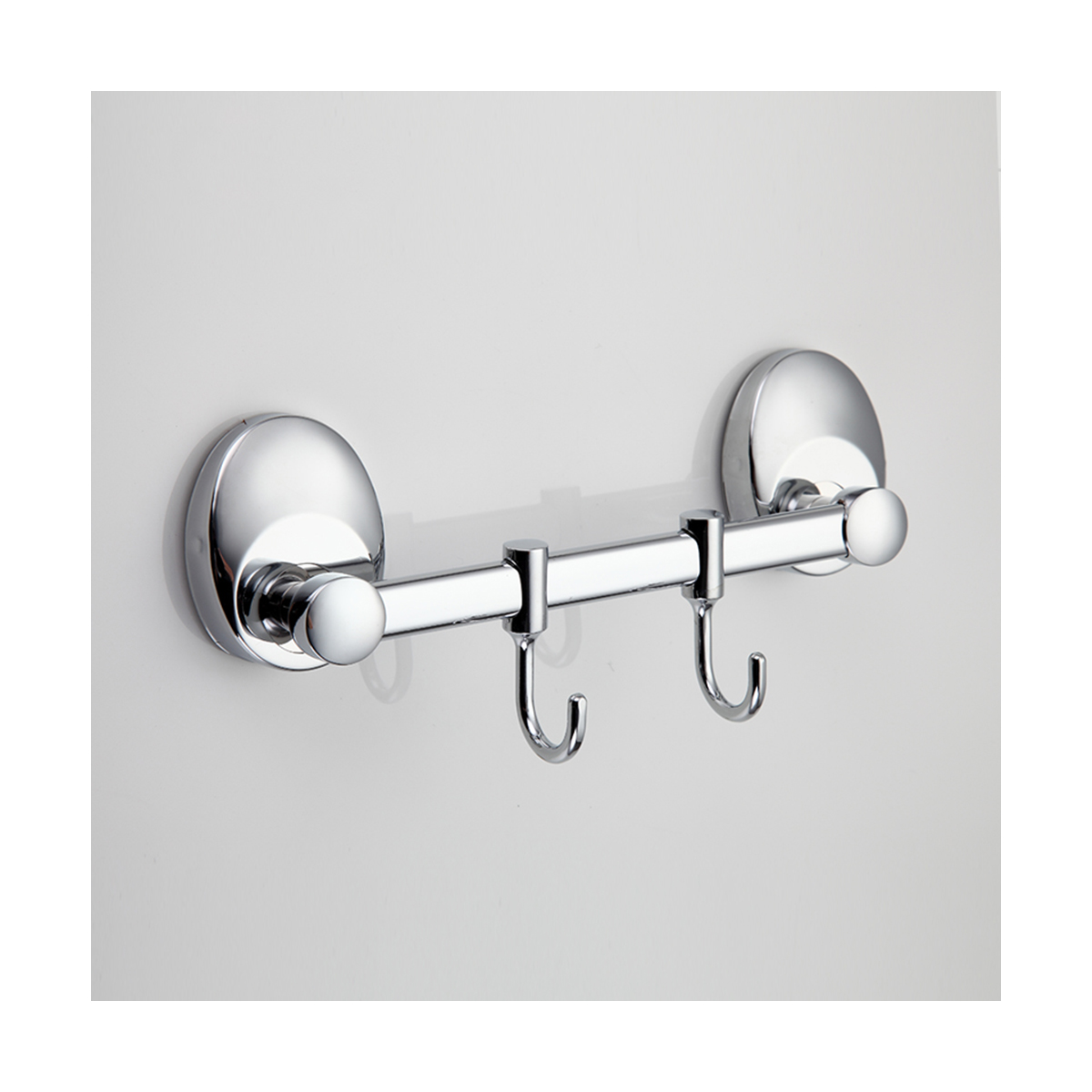 Крючок-вешалка на планке (2 крючка) f1615-2, хром (1/20/40) "frap"