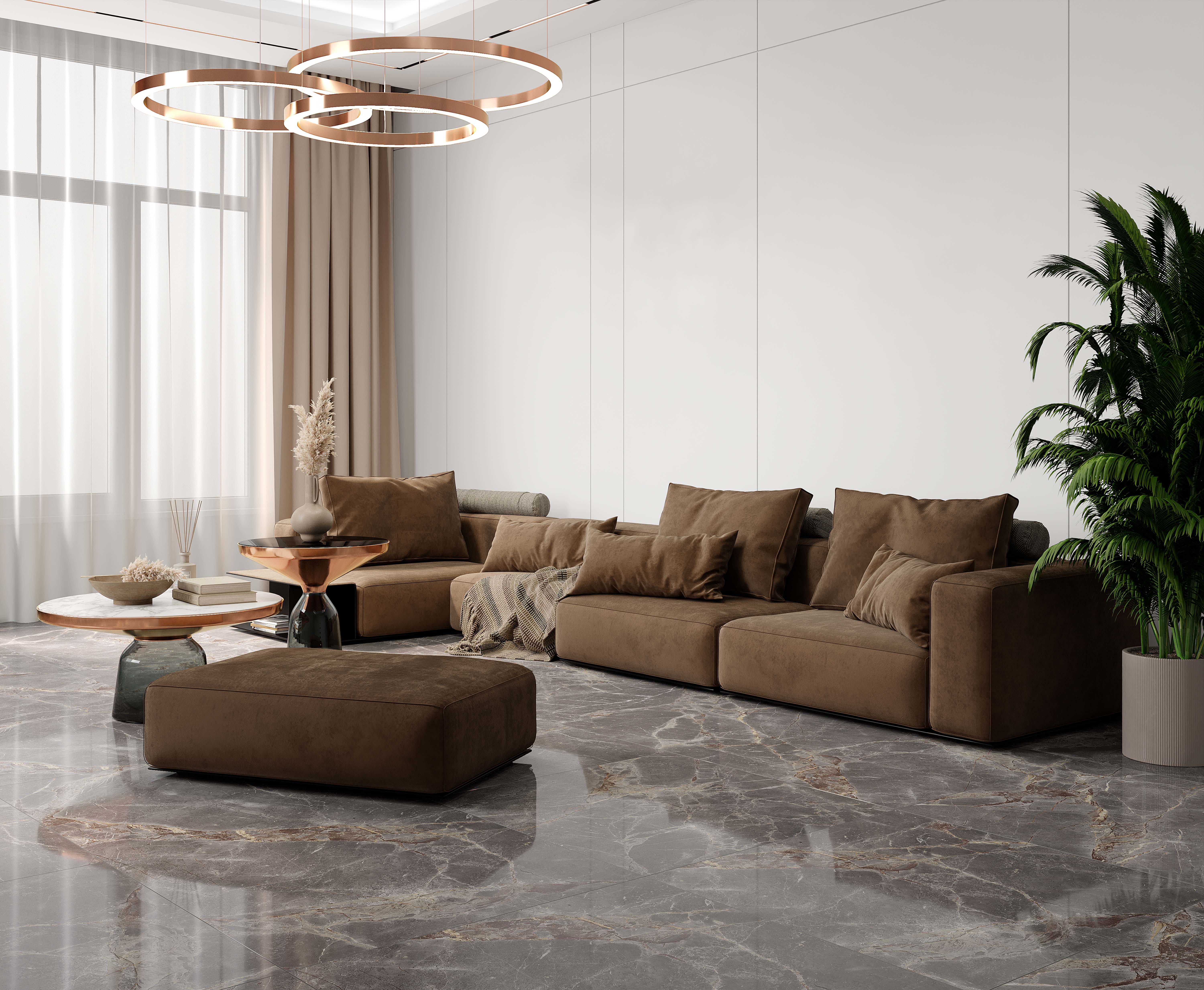 Nebula grey керамогранит полированный 80x80