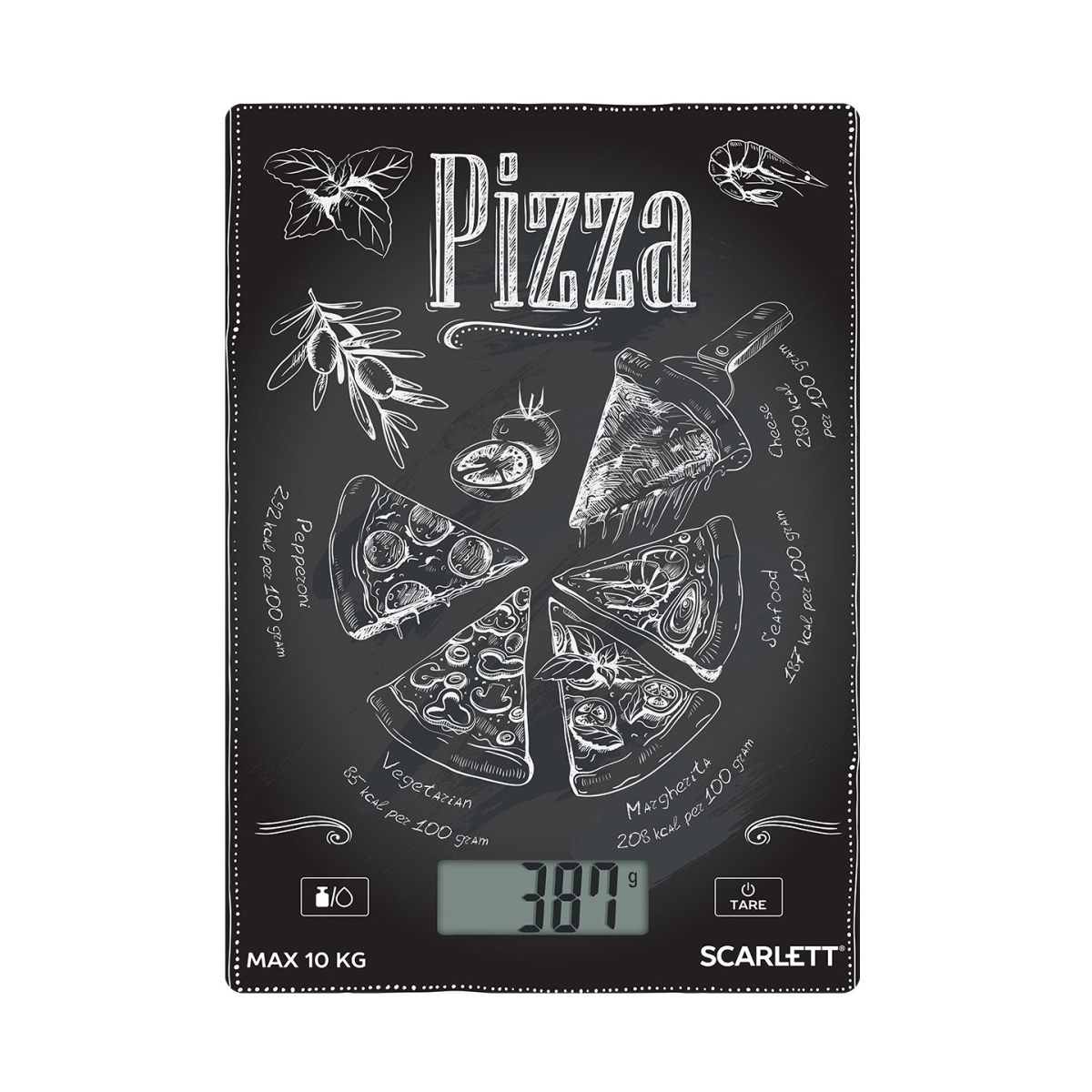 Весы кухонные электронные sc-ks57p66 (1/12) "scarlett"