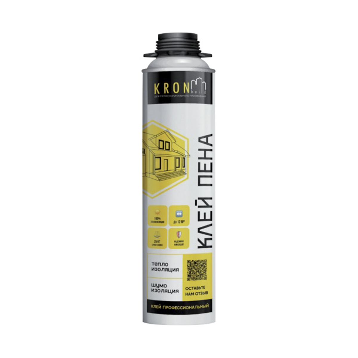 Клей-пена монтажная "kronbuild" профи 850 мл (12)