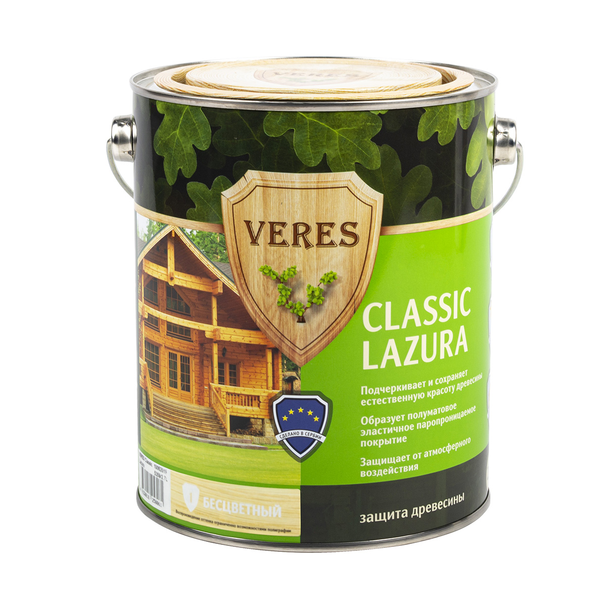 Верес классик лазура № 1 бесцветный  2,7 л (1/4) "veres"