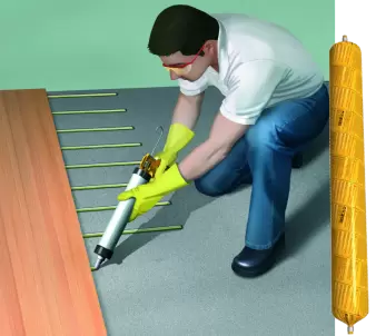 УД_SIKA SIKABOND 52 PARQUET клей паркетный эластичный на основе полиуретана (600мл)