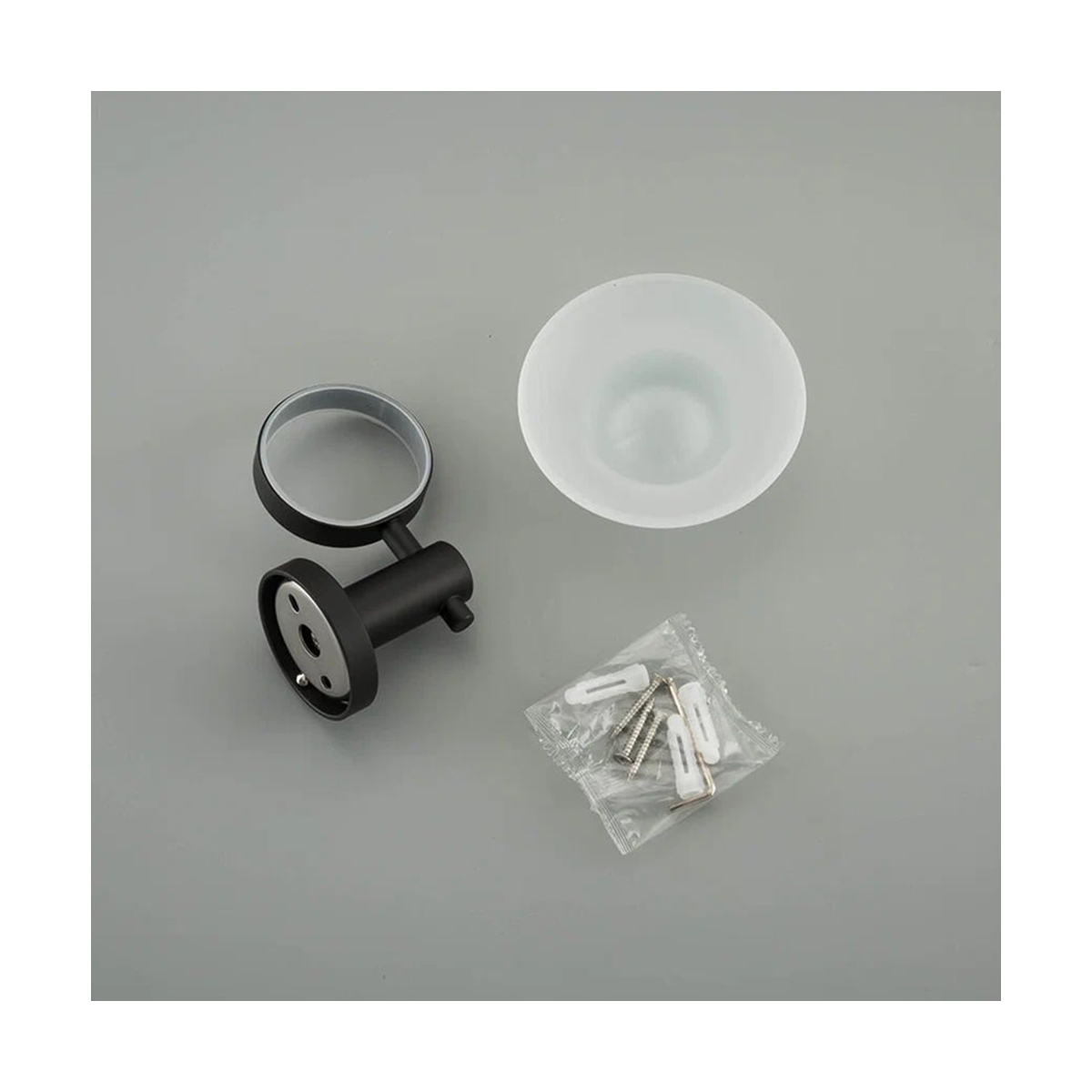 Мыльница с держателем f30202 (нерж.сталь), черная (1/20/40) "frap"