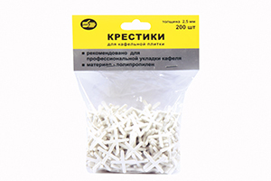 Крестики для плитки 2,5 мм х 200 шт (1/100) промис