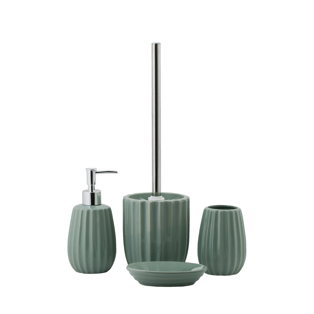 Стакан для ванной комнаты "roya" керамика (зеленый) (1/12) "swensa" swtk-8054grn-c