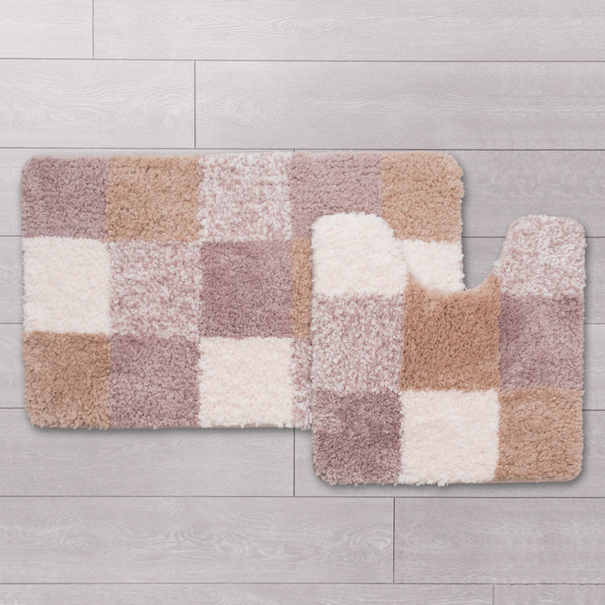 Набор ковриков для ванной 50*80 + 50*50 см (микрофибра) hopscotch (1/20) "iddis" 460m580i13